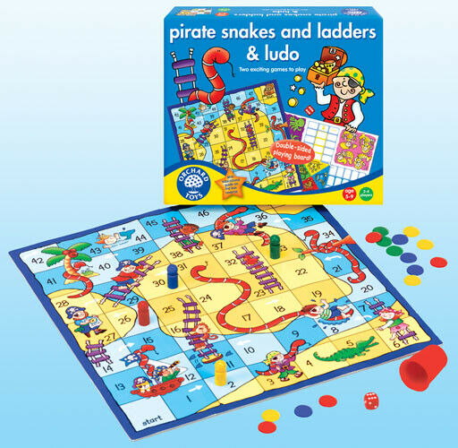 Orchard Toys 040 Pirate Snakes and Ladders & Ludo Kids Childrens Game 5-9 Years