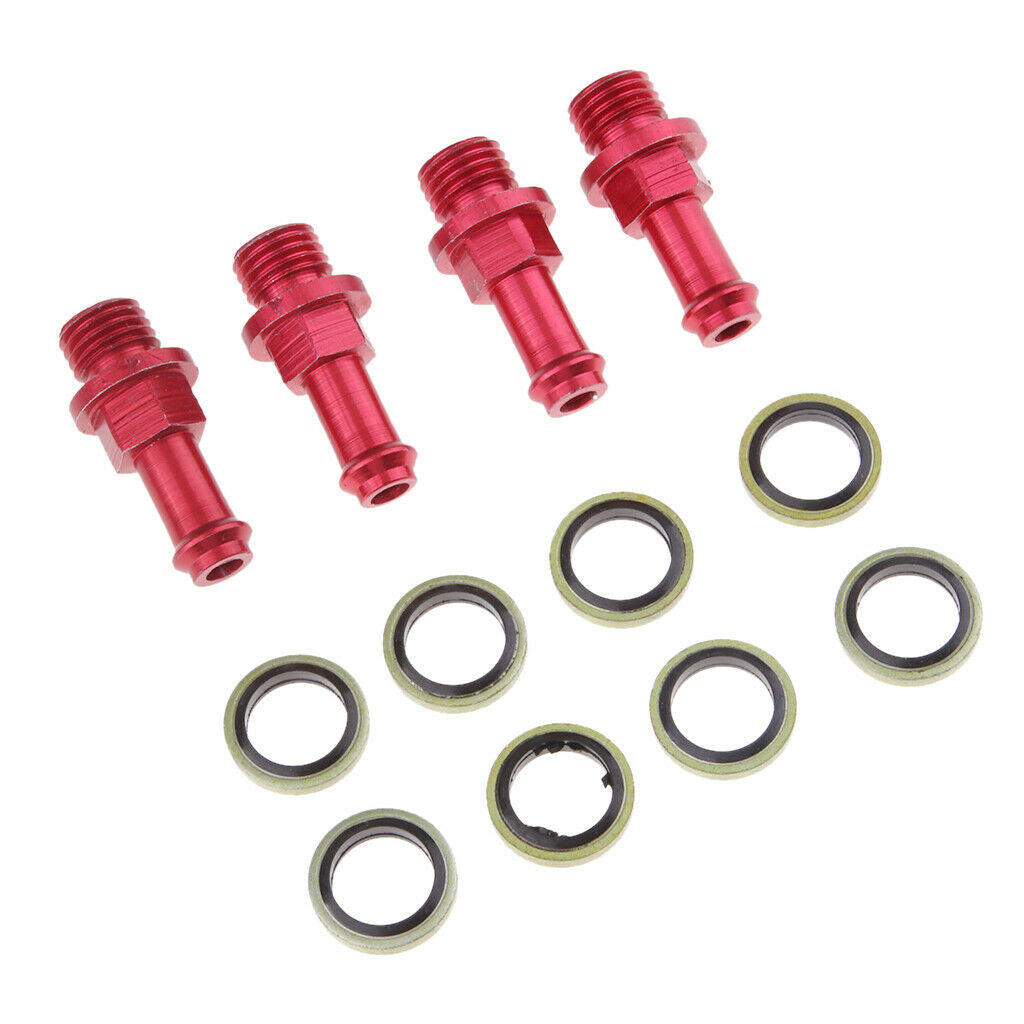 Brake Clutch Line Tube Transfer Adapter Screw for Radial Master Cylinder Red