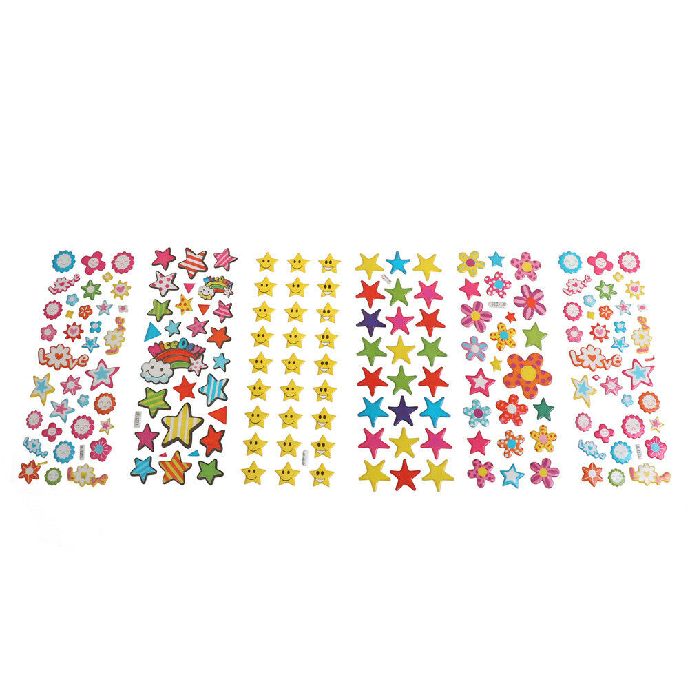 5Pcs/Lot Cute Star Flower Bubble Stickers Cartoon Kids Classic Toys Sticke.l8