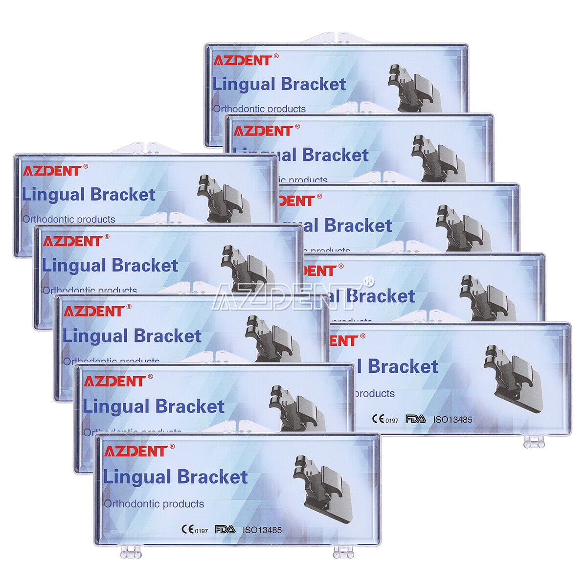 2 Case Dental Orthodontic Lingual Metal Bracket Braces Mini 0.018