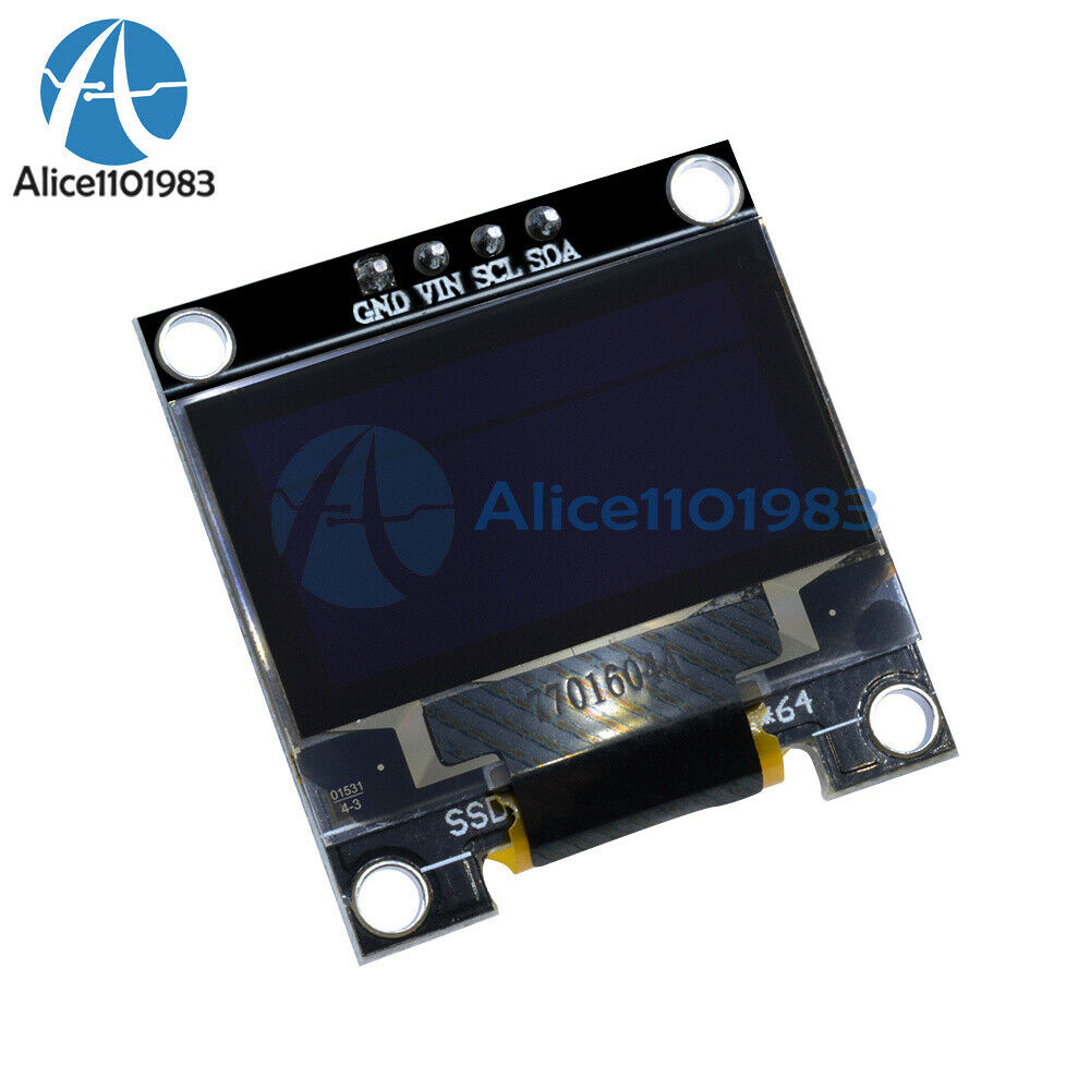 2X 0.96" inch 3-5V I2C IIC 128X64 Yellow Blue OLED LED Display Modul or Arduino