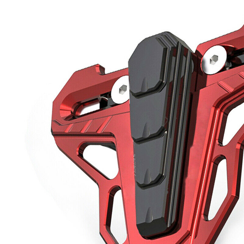 8MM Motorcycle CNC Alloy Front Disc Brake Reservoir Pump Cover Red+Black Durable