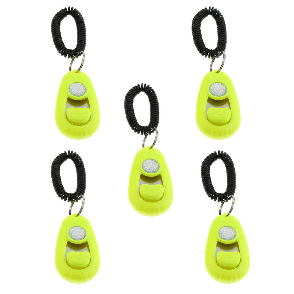Pet Tainer Whistle Easy Puppy Training Obedience Agility Keyring Yellow
