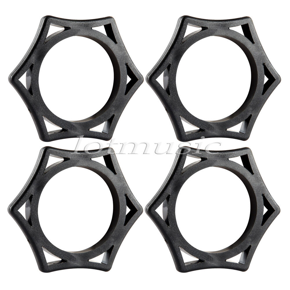 4pcs Black Wireless Roller Rubber Microphone Anti-rolling Protection Ring