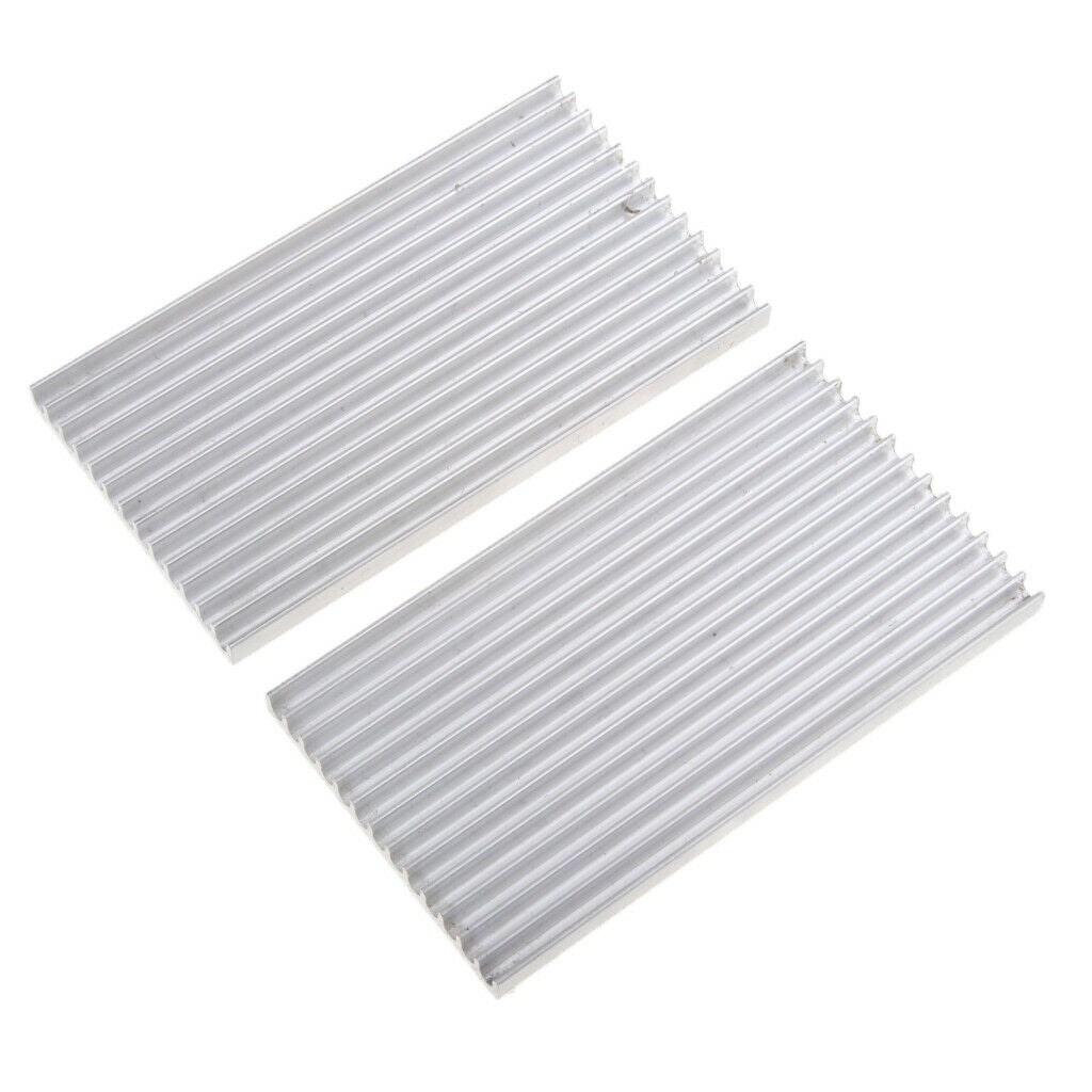 2 Pack 100*55*6mm Cooling Fin, Aluminum Heat Sink Radiator for CPU RAM IC LED