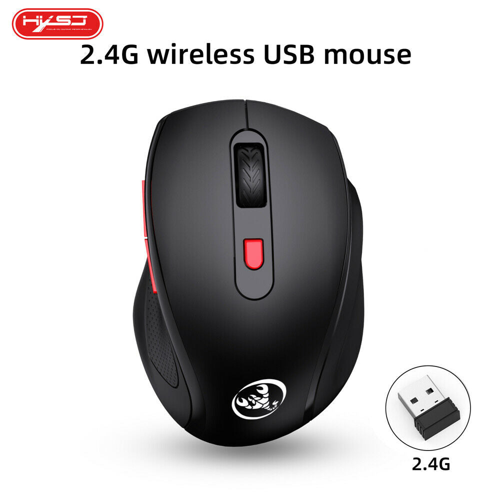 2.4G Wireless Optical Mouse 6Button for PC Laptop Notebook Computer USB Receiver