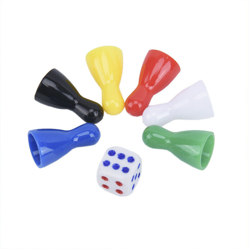 6Pcs Plastic Chess Dice Set for Card Games for Kids  Birthday Gift Accessorie_DD