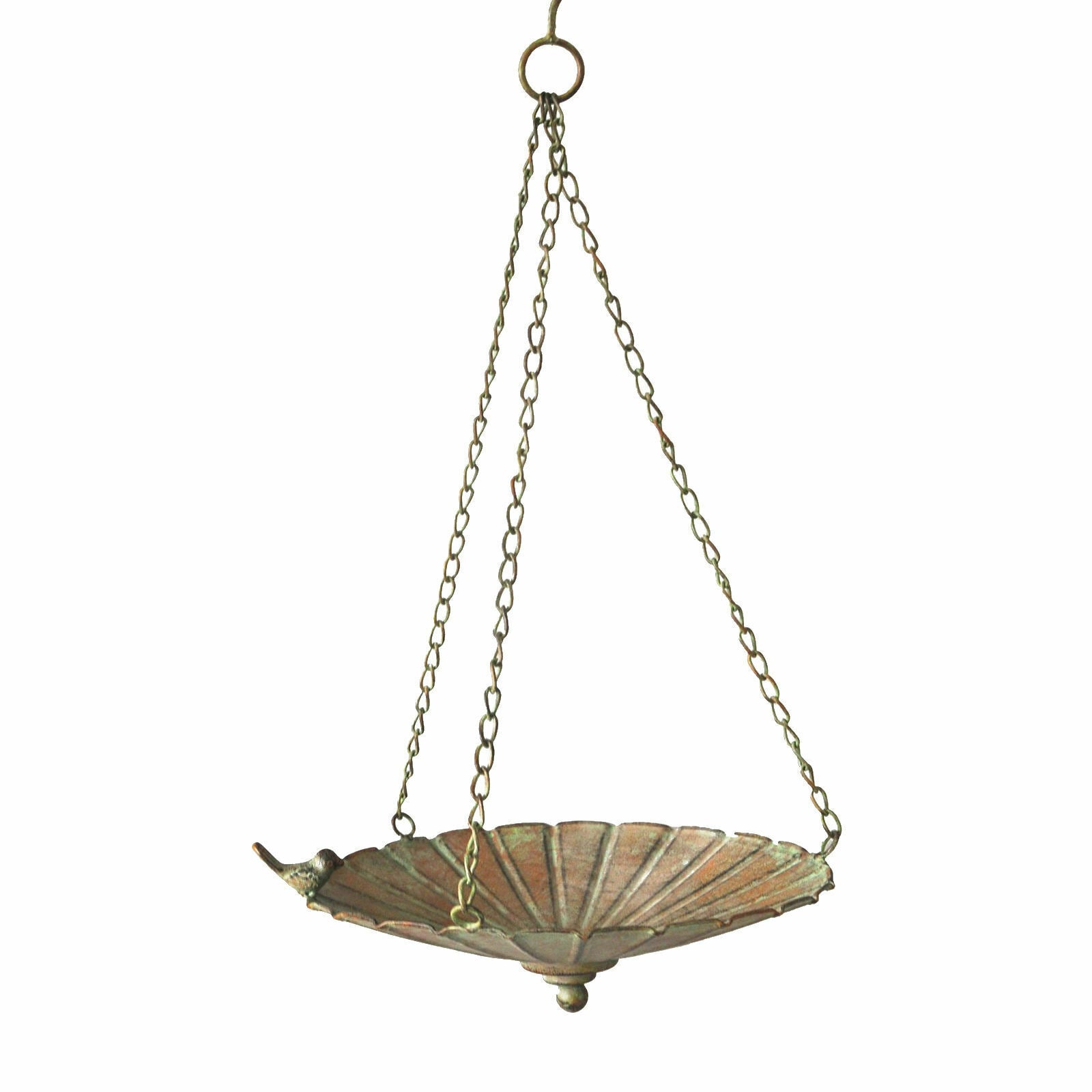 Iron Garden Hanging Bird Feeder Birdbath for Attracting Birds Finches Dove