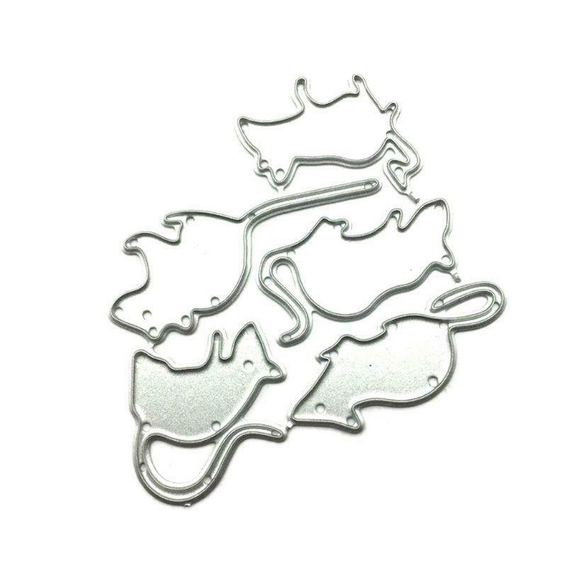 Rat Group Metal Cutting Dies Stencil Scrapbooking DIY Album Stamp Paper Emboss
