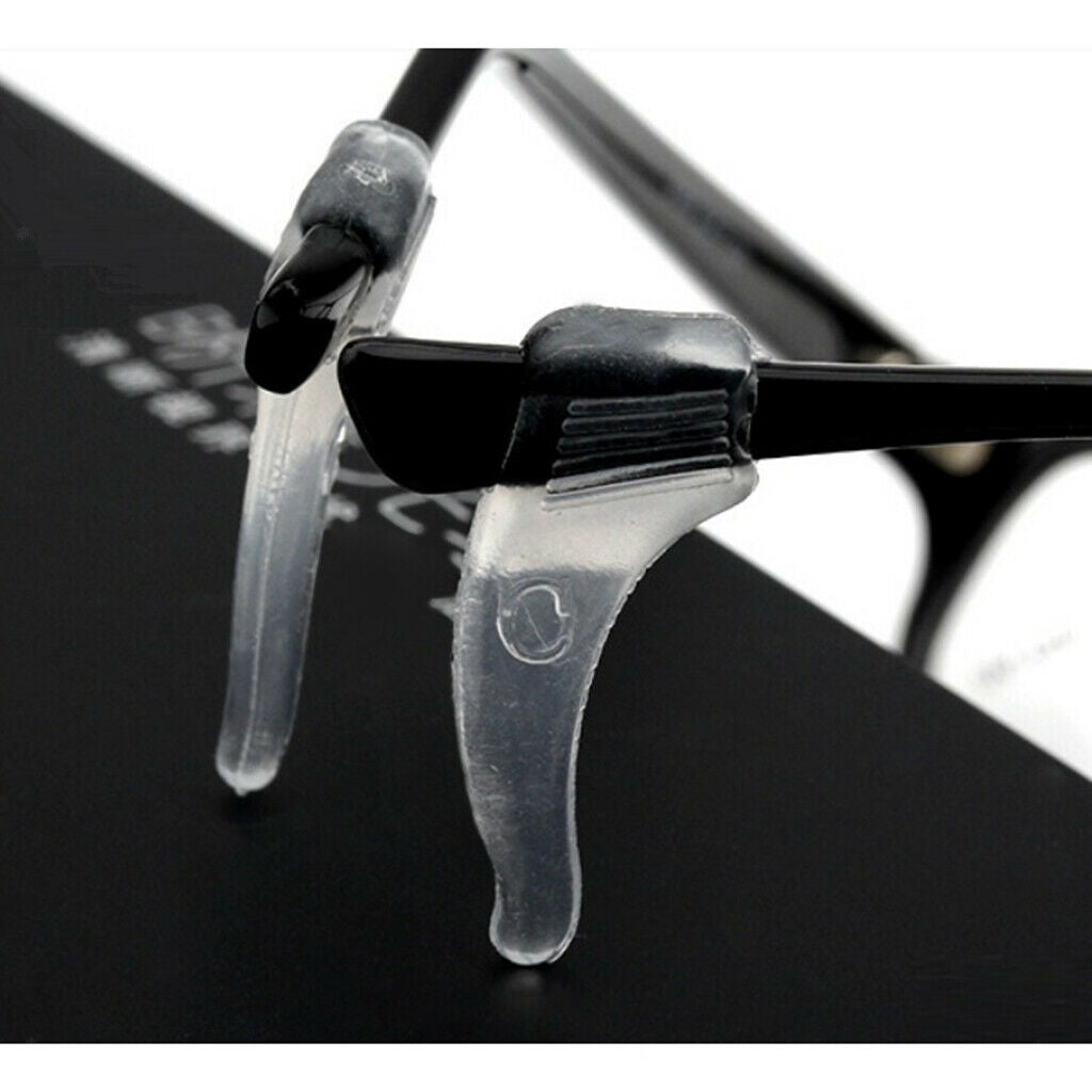 3X 10 Pairs Anti Slip Glasses Ear Hook Tip Spectacles Grip Temple Holder Clear