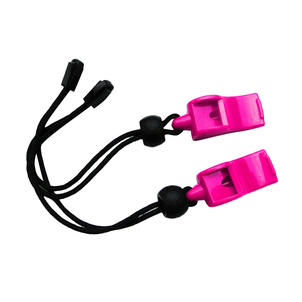 4 Pieces Safety Whistles Marine Whistles with Lanyard for Camping Hiking