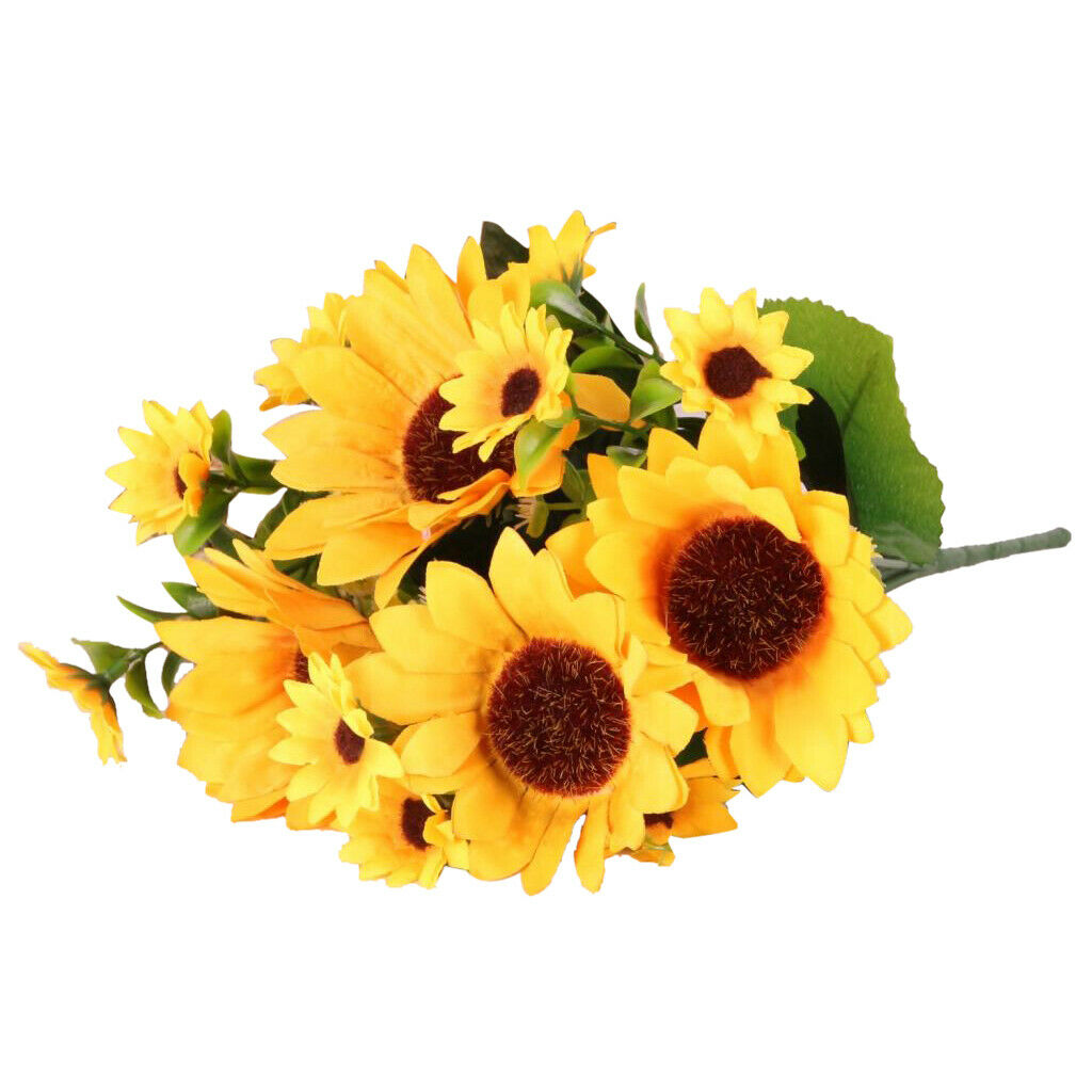 Synthetic 2 Sunflower Bouquets For Floral Decoration Garden Home Flowers Home