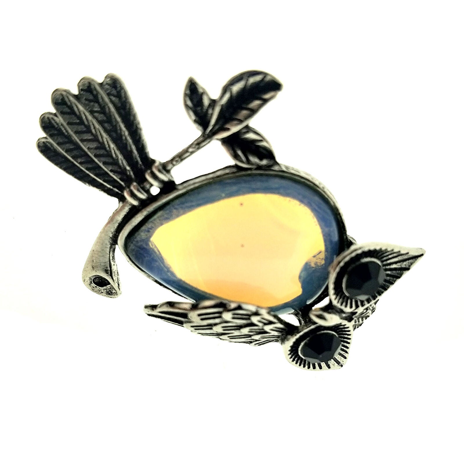 Opal Stone Owl Pendant Chakra Reiki Healing Amulet Energy