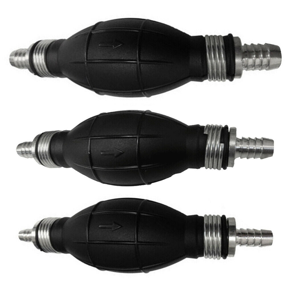 3x Fuel Line Primer Bulb Boat Petrol Inline for Outboard/Inboard Engine