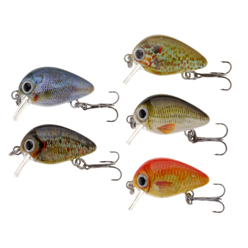 5Pcs/Box Lifelike Fish Wobblers Tackle Crankbaits Vibration Minnow Baits Popper