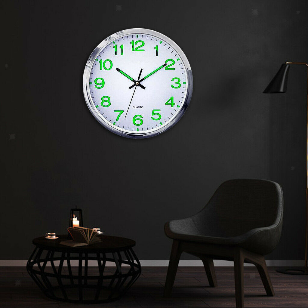 Modern Luminous Wall Clock Digital Number Clocks Office Living Room Decor