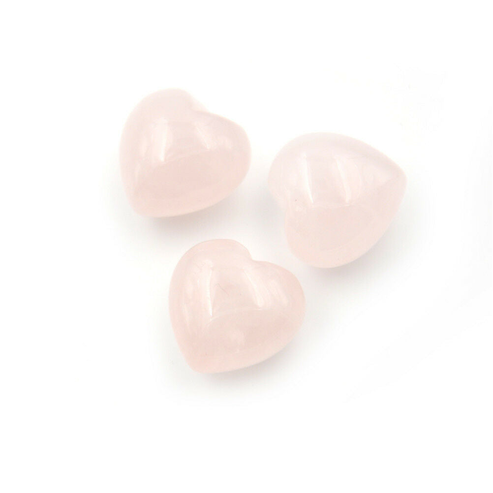 1Pc Natural Quartz Heart Shaped Pink Crystal Love Healing Gemstones Collec.l8