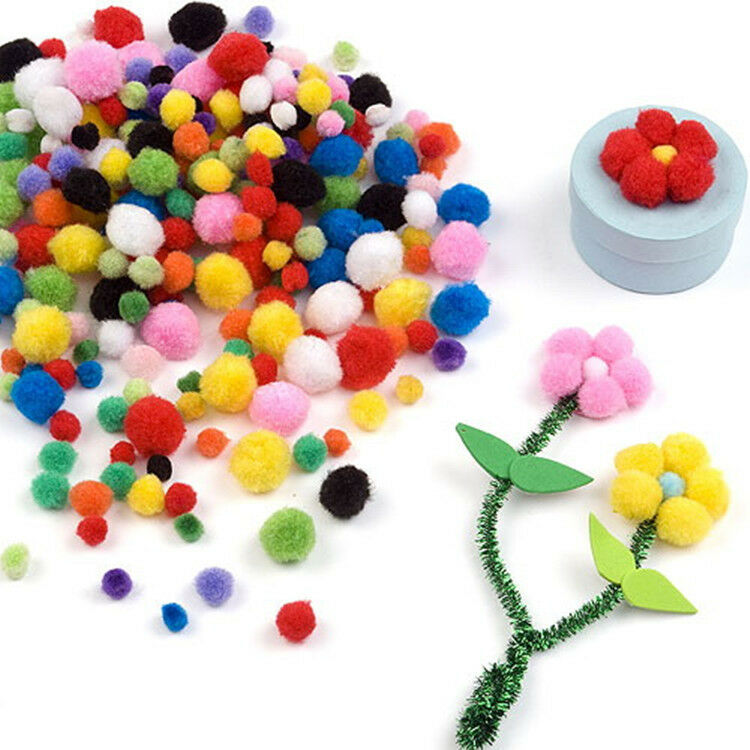 DIY 50pcs Colourful Pipe Cleaner Chenille Craft Stem hand-woven Children Puzzle