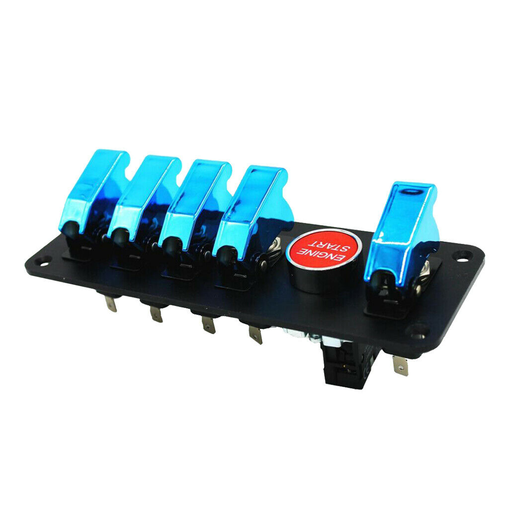 6- Car Switch SPST Rocker Switch Blue on / Off Switch Change Switch Toggle