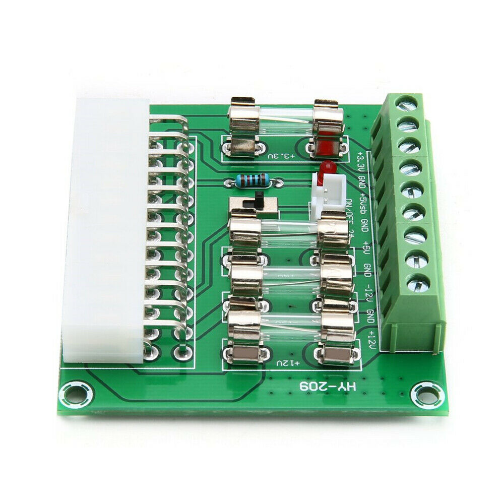24/20-pin ATX Computer PC Power Supply Breakout Board Adapter Extension Module