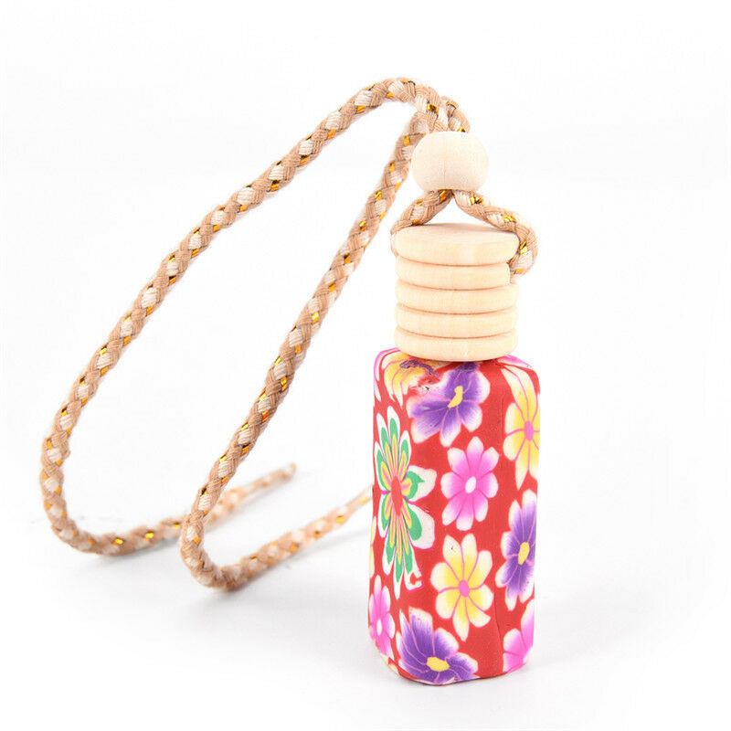Floral Art Printed Hanging Car Air Freshener Perfume Diffuser Fragrance Bo.l8