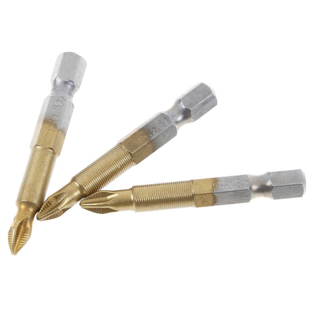 5durable anti slip titanium coated hex shank PH2 electric screwdriver bits 50_DD