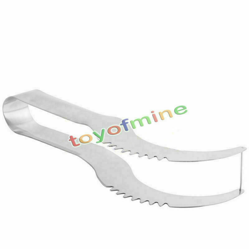 Stainless Steel Melon Slicer Cutter Corer Server Splitter Watermelon Cantaloupe