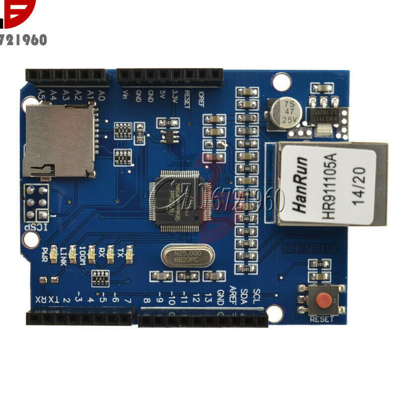 2PCS Ethernet Shield W5100 For Arduino Board UNO MEGA2560 R3 ATMega 328 1280