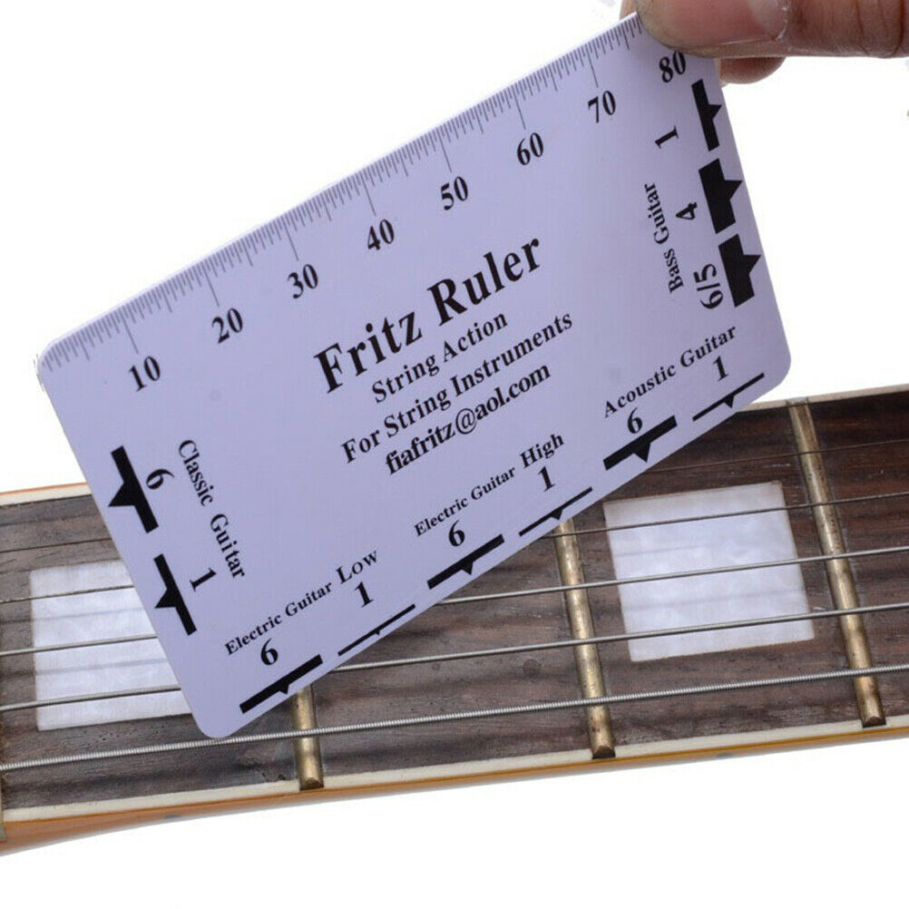 1PC Guitar String Action Gauge String Pitch Ruler Guitar Bass Measuring To.l8