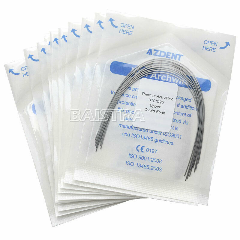 50 bags Dental Ortho Arch Wires Heat Thermal Niti Rectangular 019*025 Upper