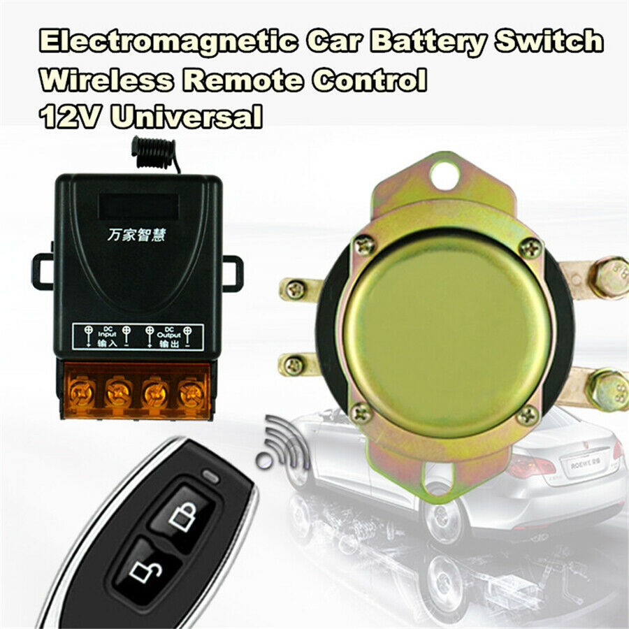 12V Electromagnetic Wireless Remote Control Battery Switch Master Kill System
