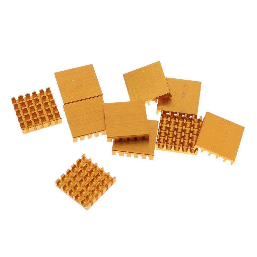 10x Cooling Module, 22x22x5mm Aluminum  Sink  Sink Fin for