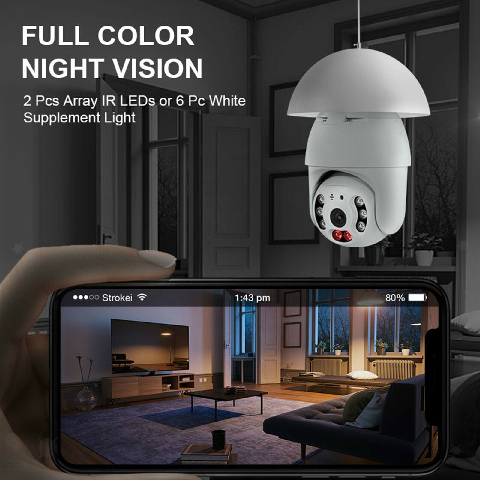 WiFi Camera IP Security Camera Wireless Waterproof Motion Tracker 2 Way Talk
