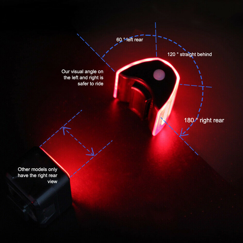 USB Bike Rear Light LED Light MTB Road Bicycle Taillight Rechargeable Waterpro @