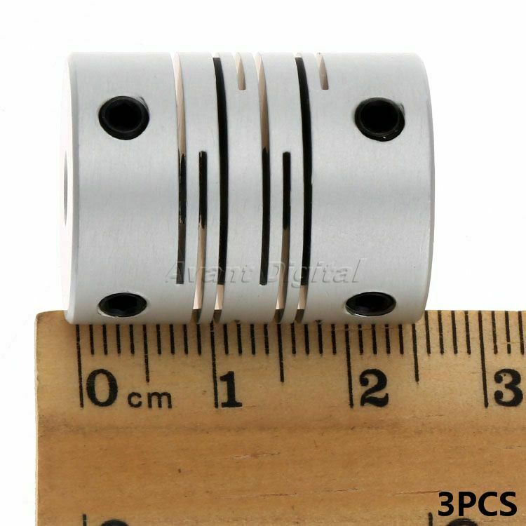 3Pcs 5X8mm CNC Motor Jaw Shaft Coupler Coupling Stepper Coupler Flexible Clutch