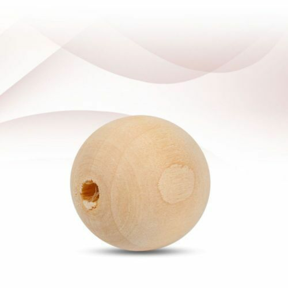 25pcs Bulk 20mm Round Unfinished Wood Beads  Craft
