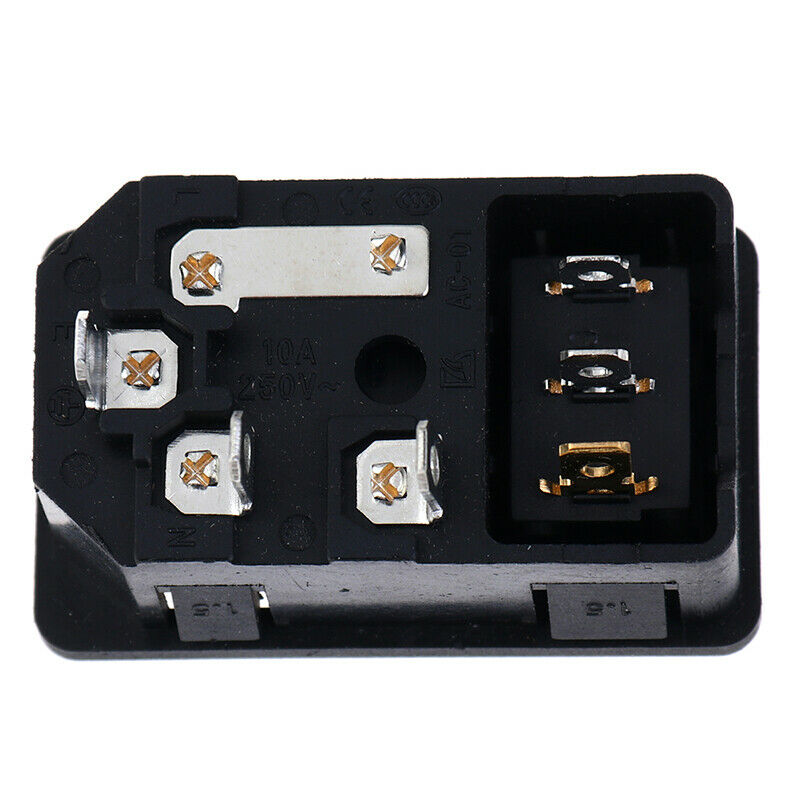 Inlet Male Power Socket With Fuse Switch 10A 250V 3 Pin IEC320 C14 .l8