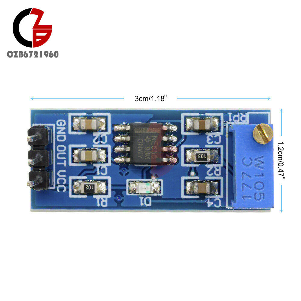 2PCS NE555 Pulse Signal Generator Module Frequency Adjustable Arduino Smart Car