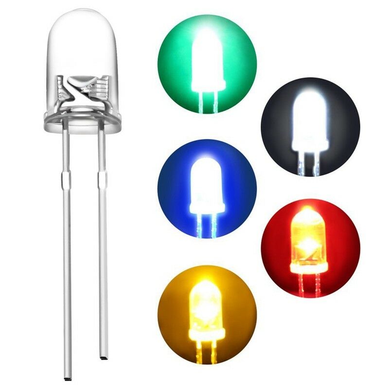 300pcs  LED Light White Yellow Red Green Assorted Assortment Kit DIY Set