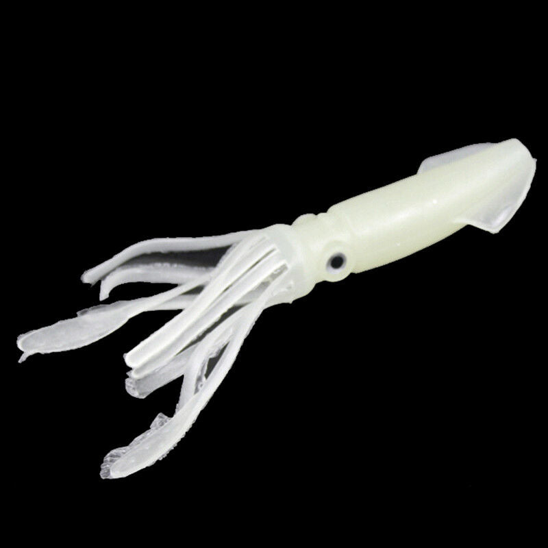 transparent luminous soft squid lure baits 10.5cm/8g bass trolling fishin.l8