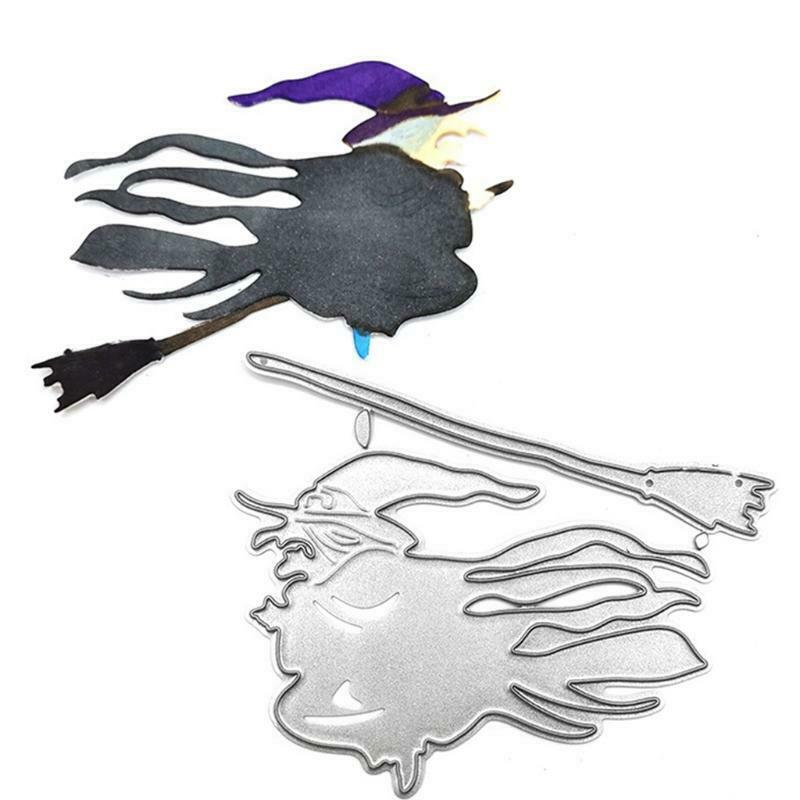 Halloween Witch Broom Metal Cutting Dies Stencil Scrapbooking DIY Album Stamp