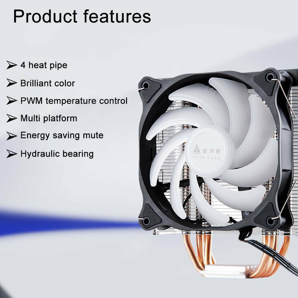 LED 4Pin Hot CPU Cooling Cooler Fan Heatsink For Intel:775/115X AMD:AM4/AM3/AM2!