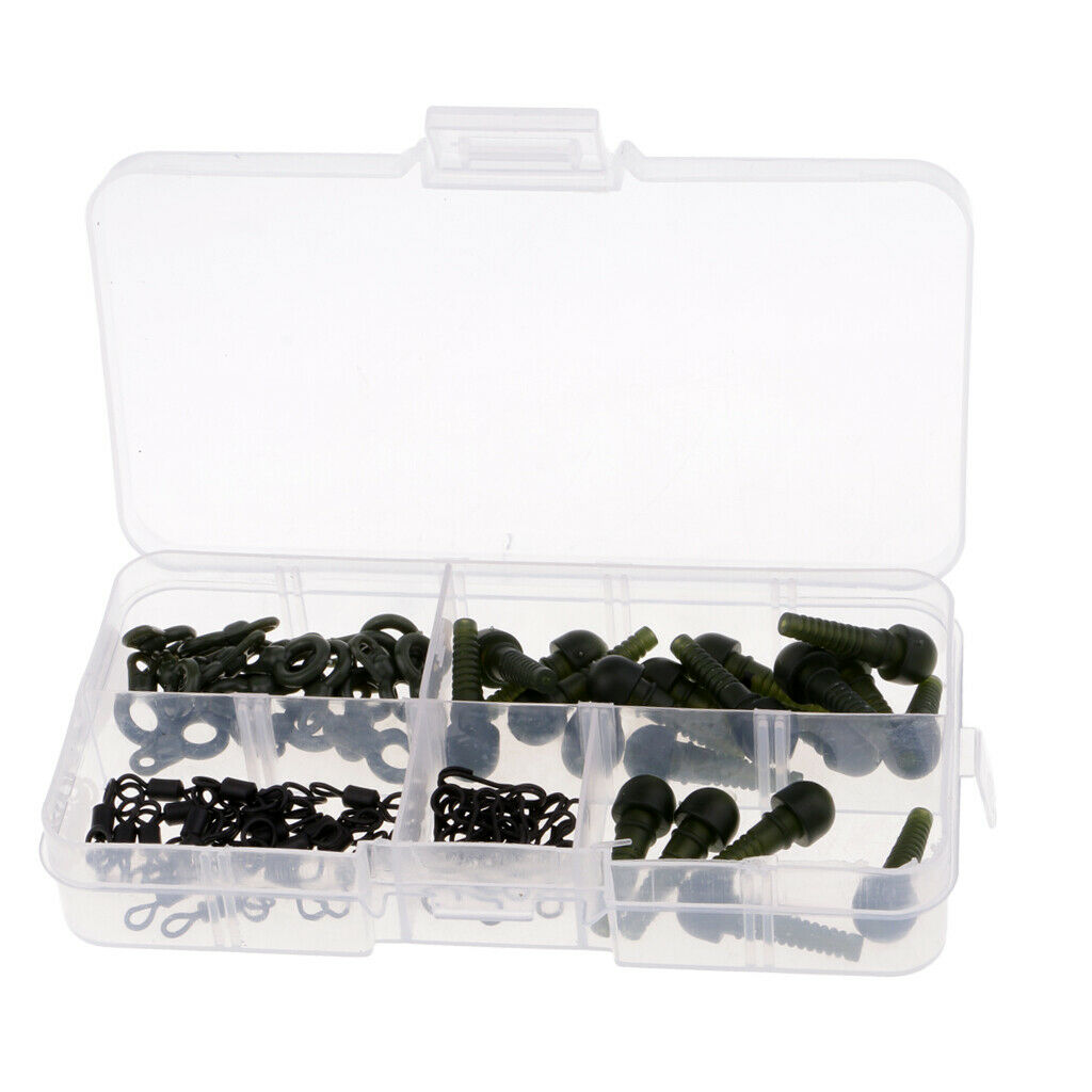 80 Pieces, Tadpole Multi Bead Running Rig Stop Run Ring Quick Change Clip