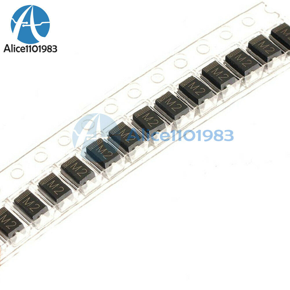 100PCS 1N4002 M2 SMD 1N4002 DO-214AC 1A 50V Rectifie Diodes NEW