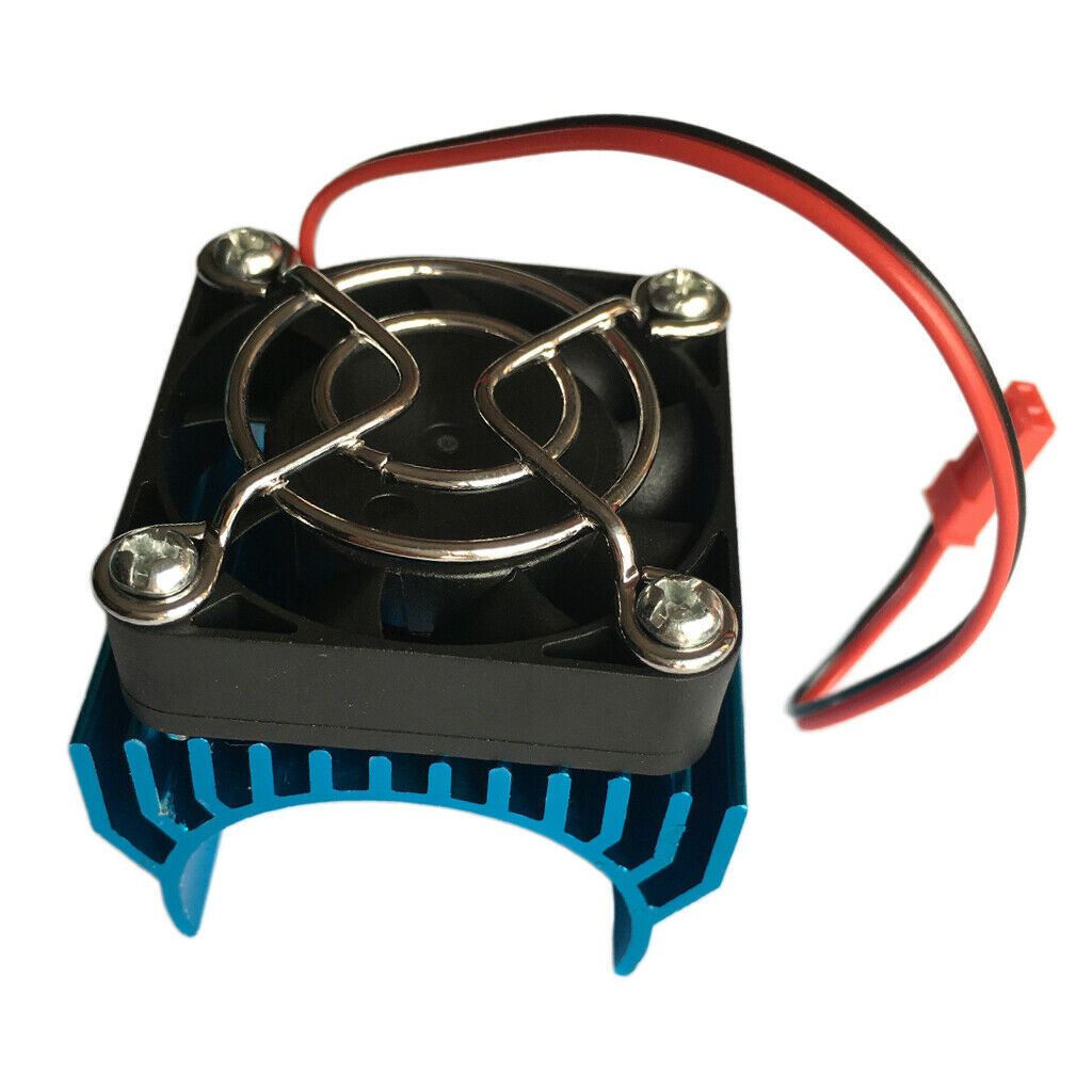 Aluminum Motor Heat Sink with 5V Cooling Fan for 1512/1515/1518 Motor Blue