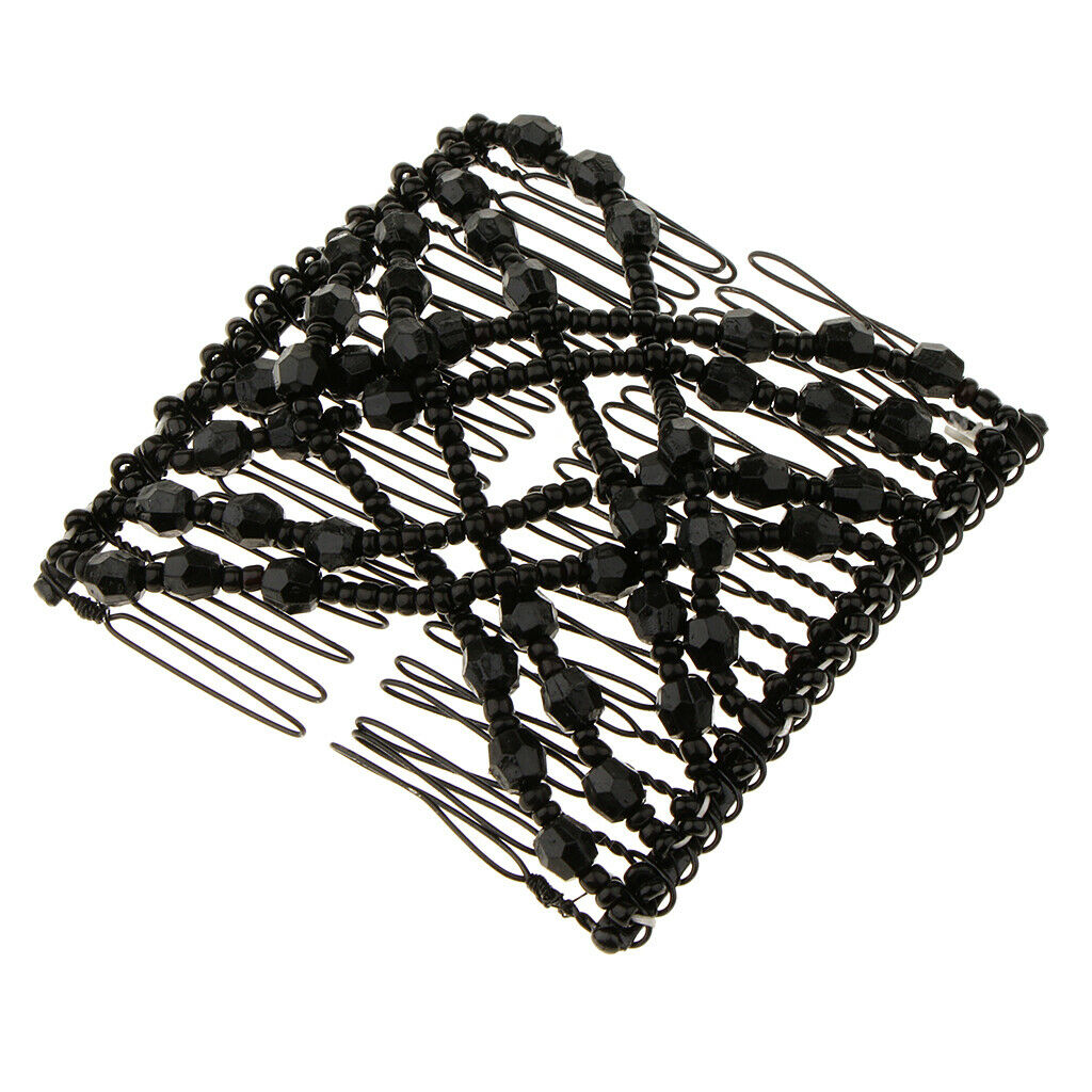 2pcs Elastic Double Slide Hair Combs Clips Hair Holder Women Hairstying Tool