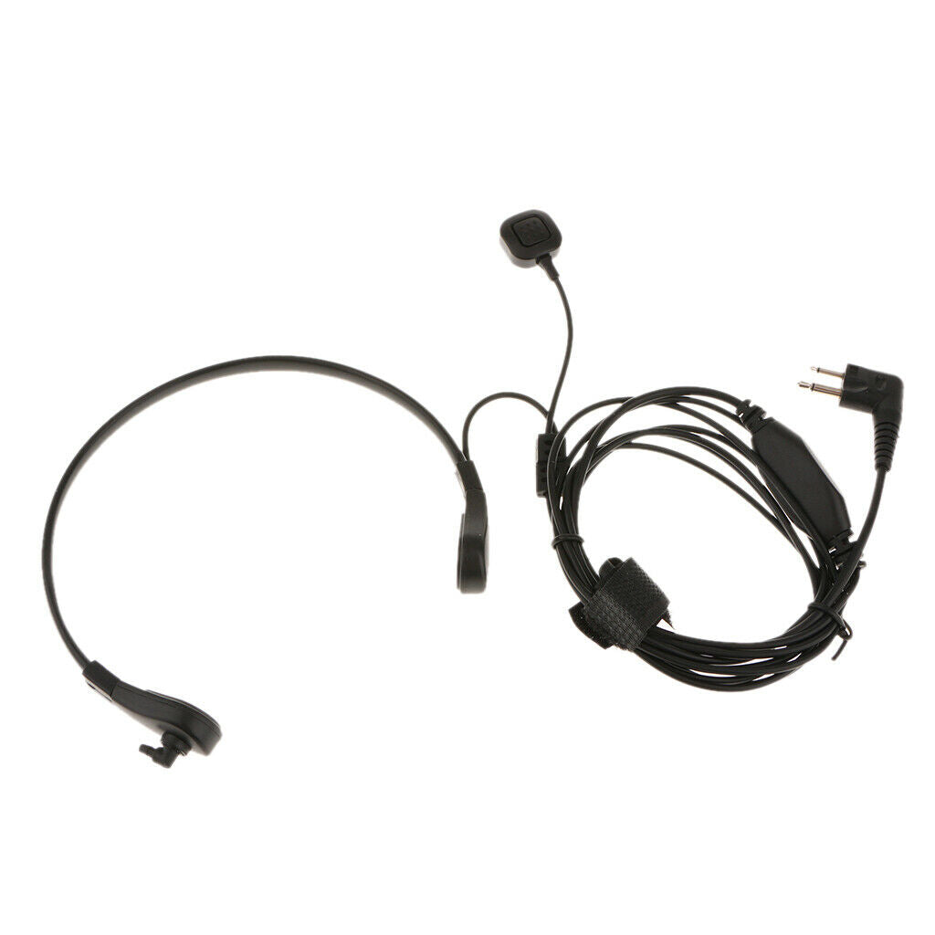 Throat Mic Covert Acoustic Tube Earpiece Headset With Finger Ptt Compatible For