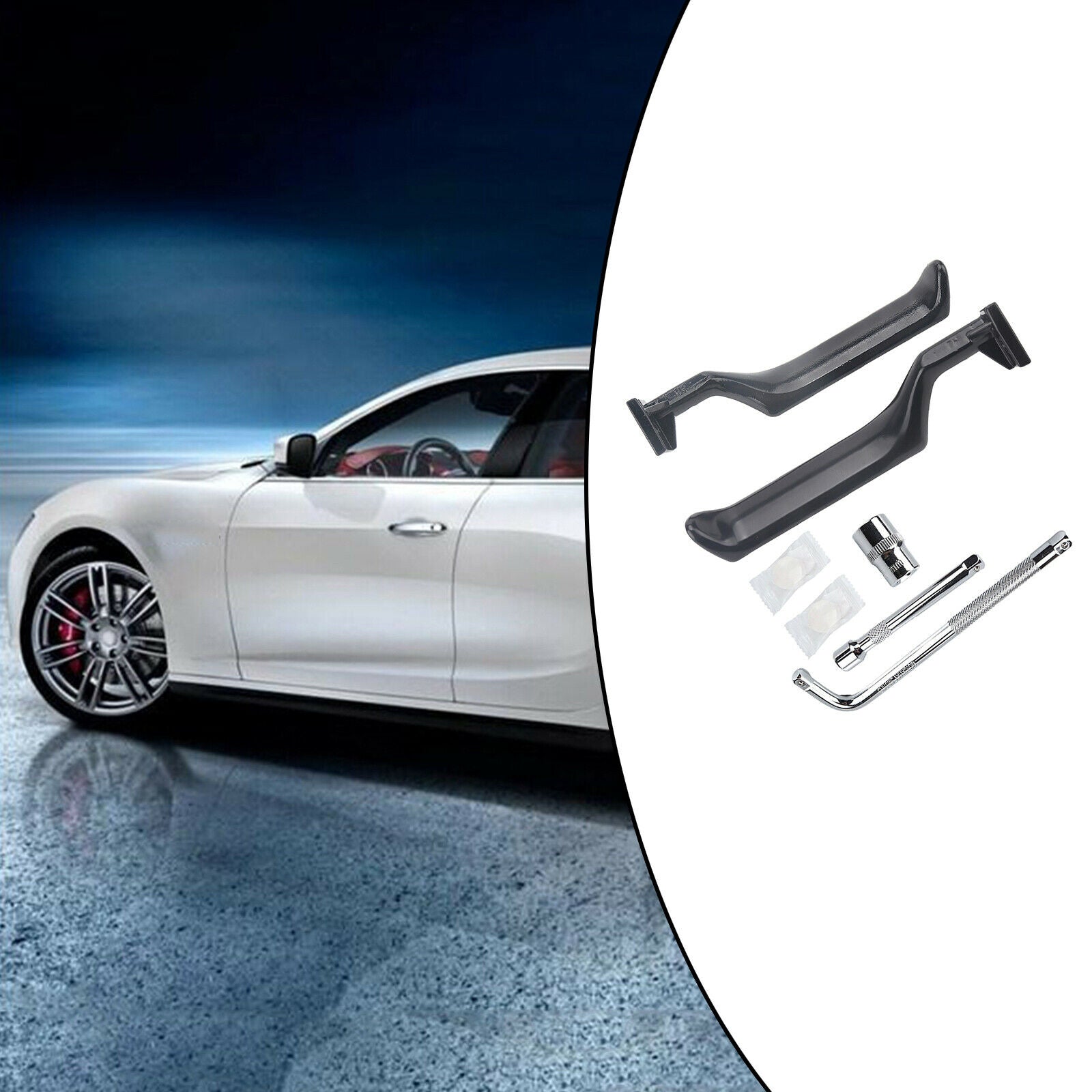 2Pcs Interior Door Handle All Metal for Ford 1987-96 F150 E7TZ1522601A