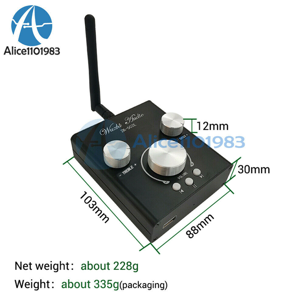 502E 50WX2 Audio Power Amplifier Bluetooth 5.0 Dual-channel Stereo TPA3116