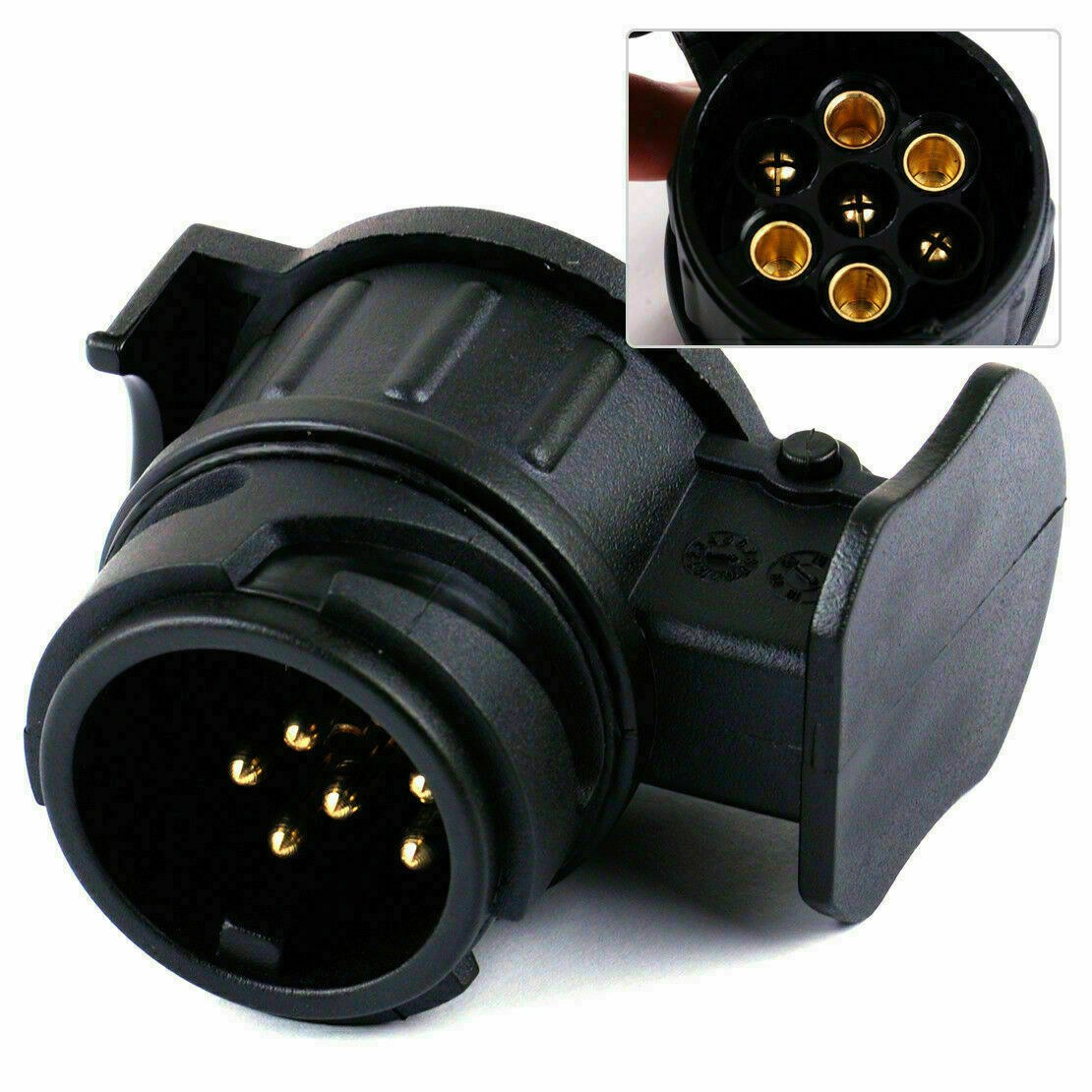 13 to 7 Pin Tow bar Socket Plug Towing Adaptor Converter Trailer Truck Caravan